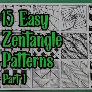 15 Easy Zentangle Patterns For Beginners Part 1 Easy Drawing الگوهای ساده زنتنگل