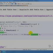 Add Or Remove Table Rows Dynamically In AngularJS