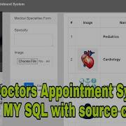 Online Doctors Appointment System In PHP MY SQL With Source Code