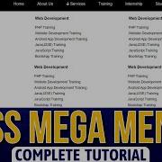 Responsive MEGA MENU Design Using HTML And CSS Step By Step