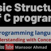Basic Structure Of C Program C Program Basic Structure C Language C Language Urdu Hindi