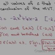 Mean Value Theorem Example