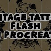 Techniques To Draw Vintage Tattoo Flash In Procreate