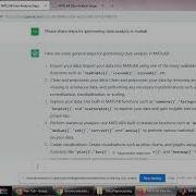 Data Analysis In Matlab With ChatGPT Importing And Pre Processing Data Part 1