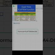 Excel Trick FLATTEN Function In Google Sheet