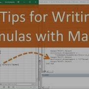 3 Tips For Writing Formulas With VBA Macros In Excel