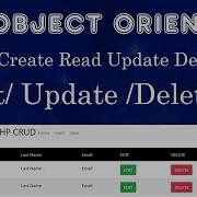 Part 3 2019 View List PHP MySql Object Oriented Insert Update Delete PHP CRUD OOps