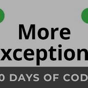 Day 17 More Exceptions 30 Days Of Code HackerRank Solutions
