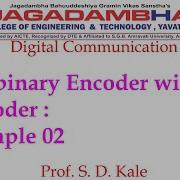 Duobinary Encoder With Precoder Example 2 Digital Communication Prof S D Kale