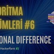 C Algoritma Soruları Diagonal Difference 6 HackerRank