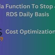How To Automatically Stop Start RDS Instances Using AWS Lambda Cloudwatch Events Scheduler