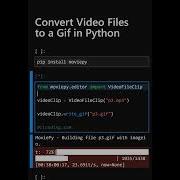 Convert Video Files To A Gif In Python
