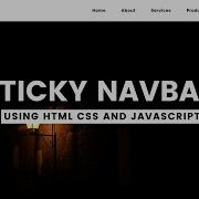 Sticky Navbar Bar On Scroll Using HTML CSS And JavaScript