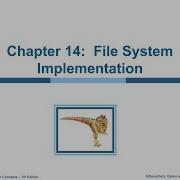 File System Implementation Operating System Chapter 14
