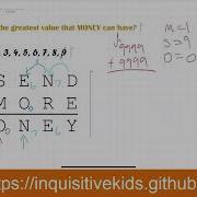 Cryptarithms SEND MORE MONEY