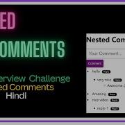 React Nested Comments React Interview Challenge 28 Machine Coding Round Javascript React