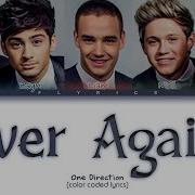 One Direction Over Again Lyrics Color Coded Lyrics