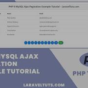 PHP 8 MySQL Ajax Pagination Example Tutorial