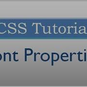 CSS Tutorial 20 Text Font Properties