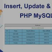 PHP CRUD Create Insert Update Delete Operations With MySQL Database For Beginners