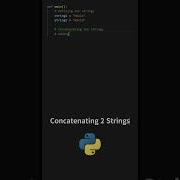 Concatenating 2 String In Python Python Programminglanguage Coding Code