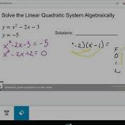 Solving Linear Quadratic Systems Algebraically