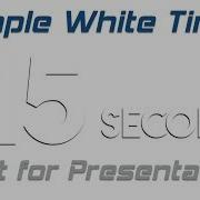 15 Sec Simple White Embossed Digital Clock Countdown Timer For Presentations With Ending Bell