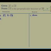 Proof Perpendicular Bisector Theorem Converse