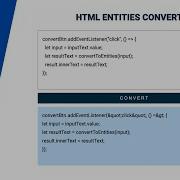 How To Create HTML Entities Encoder Using HTML CSS And JavaScript Part 2
