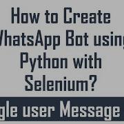 How To Create WhatsApp Bot Using Python With Selenium 1