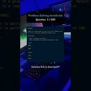 Question 3 500 Problem Solving In JavaScript Frontend Javascript Codinginterview