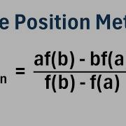 False Position Method Step By Step Example