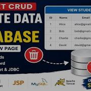 Servlets Delete Data From Database Using View Page Java Servlet CRUD Operation