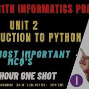 CLASS 11 IP UNIT 2 INTRODUCTION TO PYTHON MCQ QUESTIONS NOTES PDF TERM 1 CBSE 2021 22