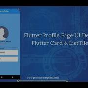 Flutter Profile Page UI Design Using Flutter Card ListTile Widget