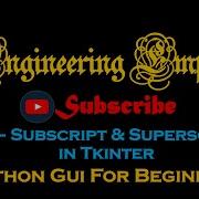 13 Superscript Subscript In Tkinter Python GUI Tkinter For Beginners
