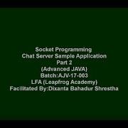 Leapfrog Academy Java Socket Programming Chat Server Part 2 In Nepali