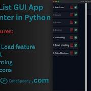 Advanced To Do List App Using Tkinter In Python GUI Application Part 1