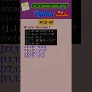 Python MCQ 68 Test Your Skills Python Pythonprogramming Pythoninterview Shorts Trending