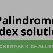 HackerRank Solution Palindrome Index In C