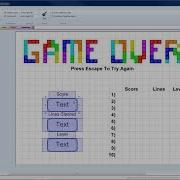 Tetris Construct 2 Part 10 Start Game Over Pause Screens