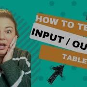 Representing Patterns Using Input Output Tables