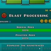 Geometry Dash Blast Processing 100 Complete 3 Coins