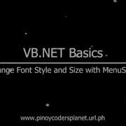 VB NET Basics Changing Font Size And Shape With MenuStrip
