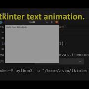 Tkinter Text Animation To Prints Text Character By Character To A Canvas