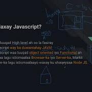 Introduction To Javascript Week 3 GS12 Somali