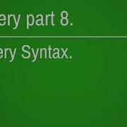 Jquery Syntax Part 8