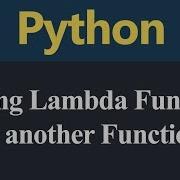 Passing Lambda Function To Another Function In Python Hindi