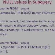 Oracle DB Subqueries EXISTS WiTH Operator