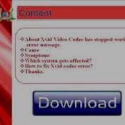 Resolve Xvid Video Codec Has Stopped Working Error